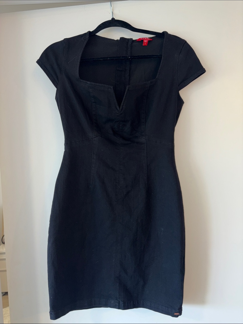 Guess Black Cap-Sleeve Sheath Dress - Classic Women's Dress